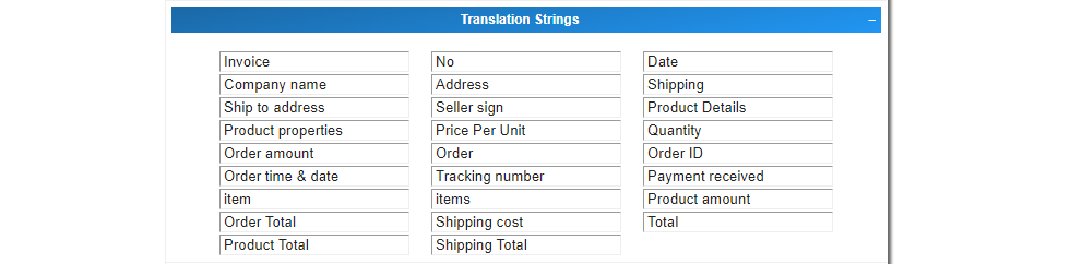 Ali Invoice Translation Strings