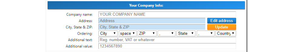 Ali Invoice - Your Company Info